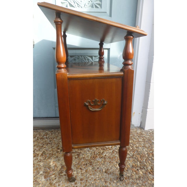 Brandt Furniture Co. Cherry Bible Stand/Bookcase, Model #6167 / 62-153. Cherry finish Slanted/lectern-style top Two lower...