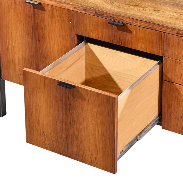 Brown Herman Miller Mid Century Rosewood Credenza For Sale - Image 8 of 10