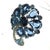 Traditional Vintage Pear-Cut Sapphire Crystal Brooch 1950s For Sale - Image 3 of 6