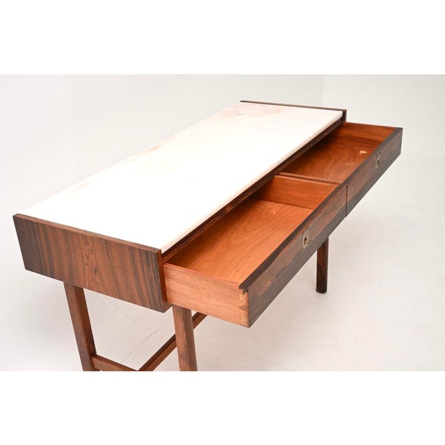 Vintage Console Table with Marble Top by Robert Heritage for Archie Shine, 1960 For Sale - Image 10 of 12