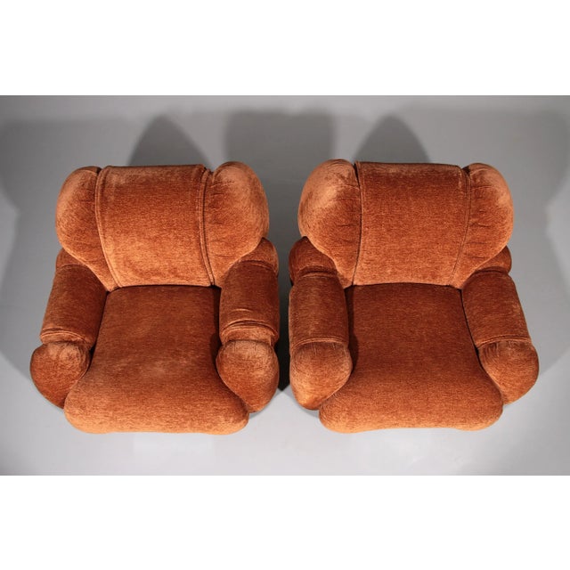 Metal Lounge Chairs in the style from Adriano Piazzesi Italy, 1970, Set of 2 For Sale - Image 7 of 13