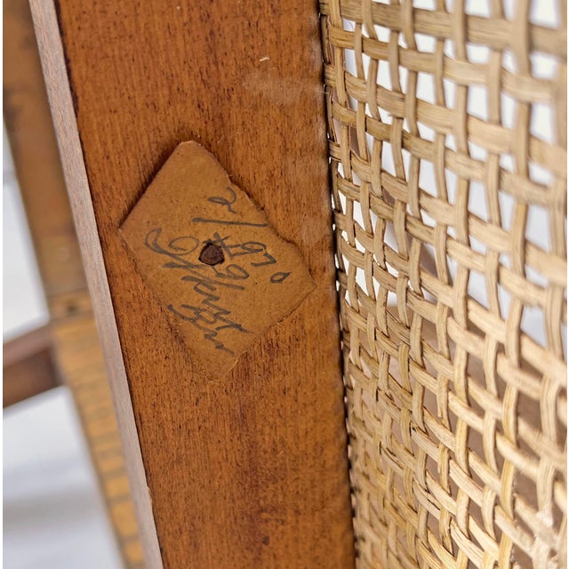 Brown C. 1950s Sinuous Bentwood Hand-Caned Settee in the Manner of Dunbar For Sale - Image 8 of 8