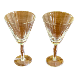 Vintage Waterford Crystal "Sheila" Wine Hock Glasses - Pair