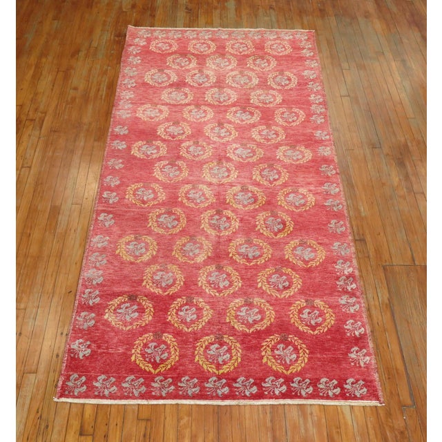 Vintage Red Turkish Rug For Sale In New York - Image 6 of 6