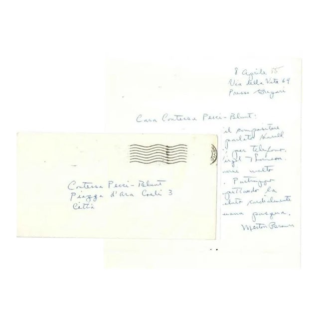 Merton Brown - Letter from Merton Brown To Countess Pecci Blunt - 1955 For Sale