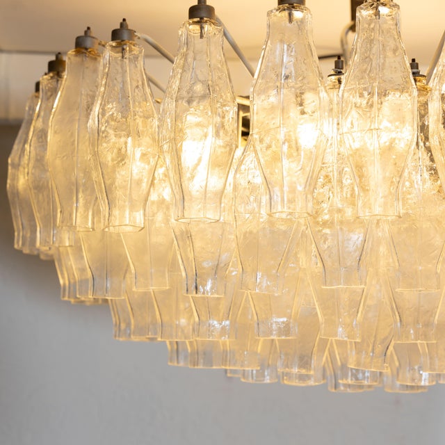 Poliedri Glass Suspension Lamp, 1960s For Sale - Image 3 of 13