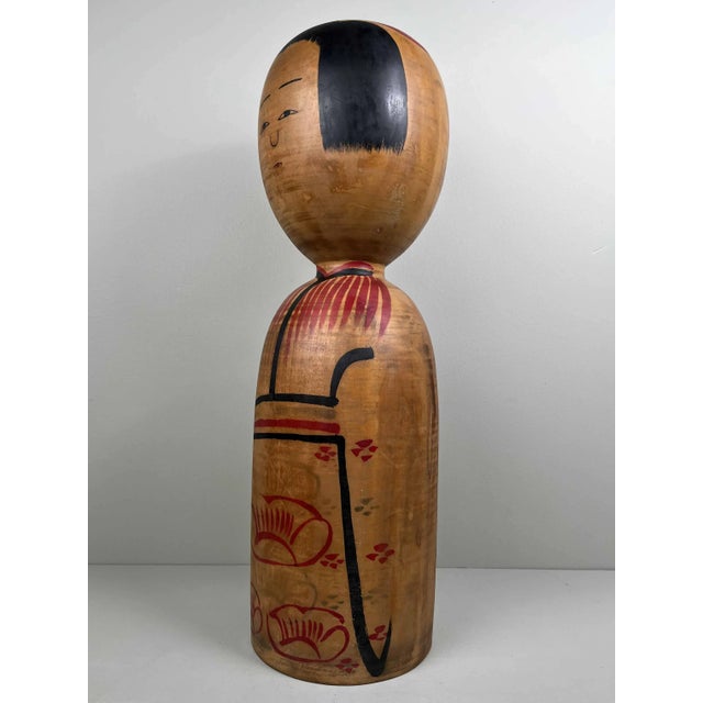 Large Kijiyama Kokeshi Figurine by Ogura Kyutaro, 1969, 1960s For Sale - Image 8 of 12