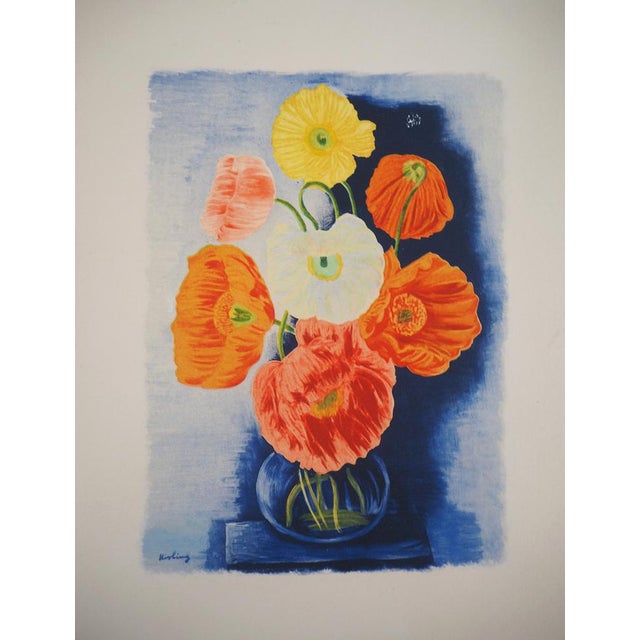 Moïse Kisling, Bouquet of Poppies, Original Lithograph For Sale - Image 7 of 7