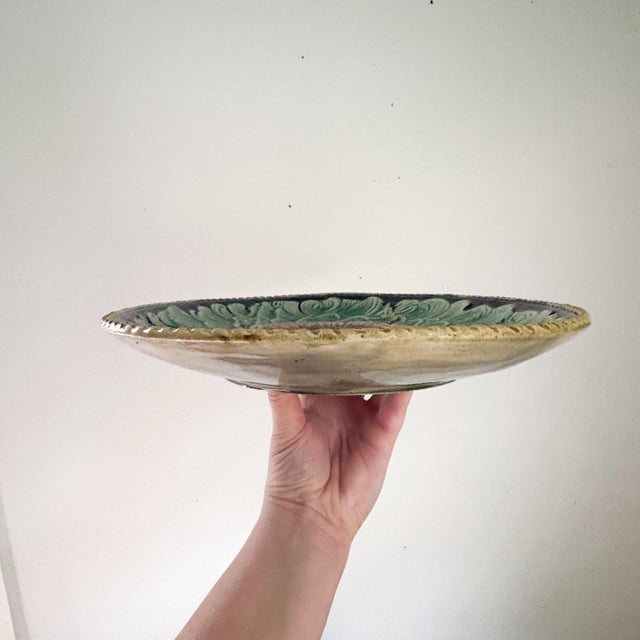 Antique Wedgwood "Waves and Shells" Majolica Oval Platter For Sale - Image 12 of 13