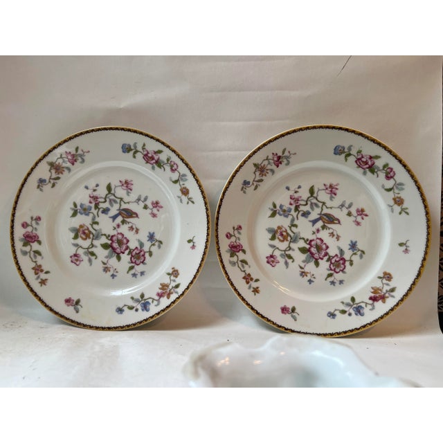 Pair of Vintage Indian Bird Haviland Porcelain Plates For Sale - Image 11 of 13