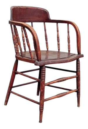 Victorian Smokers Bow Fireside Armchair