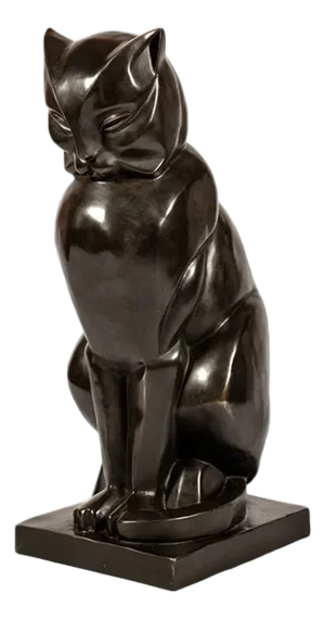 Art Deco Style Cat, 1920s-1940s, Bronze