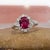 2020s 1.5ct Rubellite Garnet Ring With Natural Diamond Accent: Solid 14k Gold, , Size 6.75 For Sale - Image 5 of 10