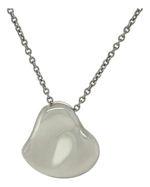 Tiffany & Co. Silver Elsa Peretti Full Heart Pendant Necklace 4.22g