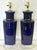 Mid-Century Modern Mid Century Cobalt Blue Ceramic Table Lamps on Lucite Bases - A Pair For Sale - Image 3 of 12