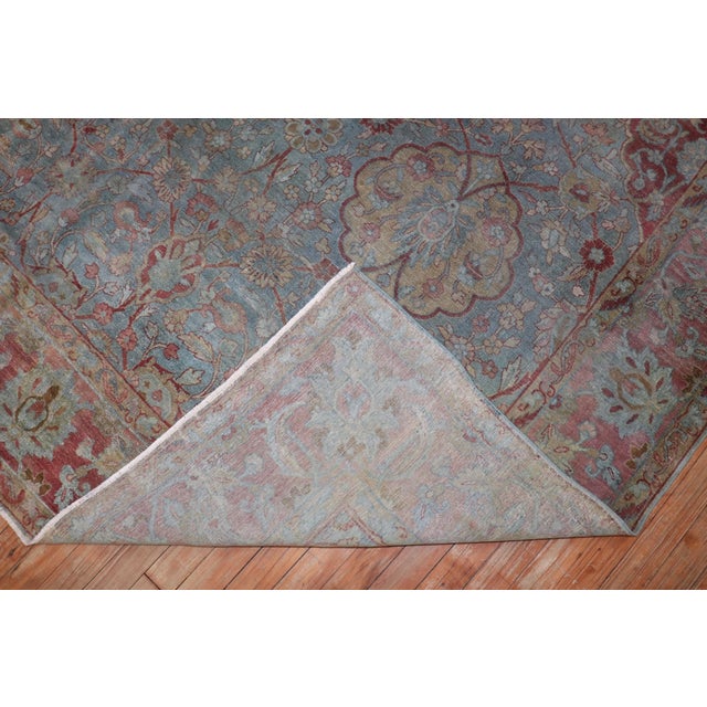 Traditional Antique Zabihi Collection Persian Yazd Carpet - 5'11" x 8'9" For Sale - Image 3 of 9