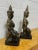 Asian Large Ceramic Mottled Green Buddha’s on Stands- a Pair For Sale - Image 3 of 12