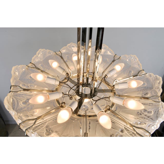 French Art Deco Chandelier by Marius Sabino 1920s France For Sale - Image 11 of 13