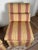 Wood Pair of Upholstered Striped Slipper Chairs With Lumbar Pillows For Sale - Image 7 of 8