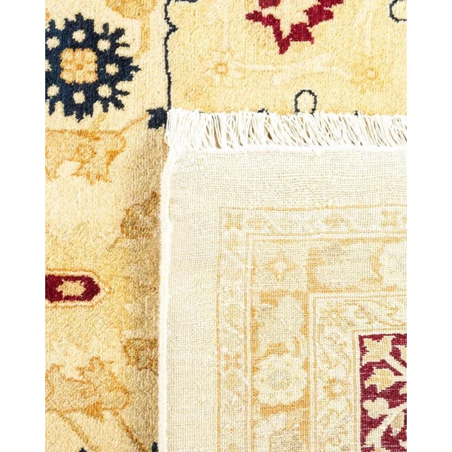 2000 - 2009 Mogul, One-of-a-Kind Hand-Knotted Area Rug in Ivory, 8' 2" x 10' 2" For Sale - Image 5 of 8