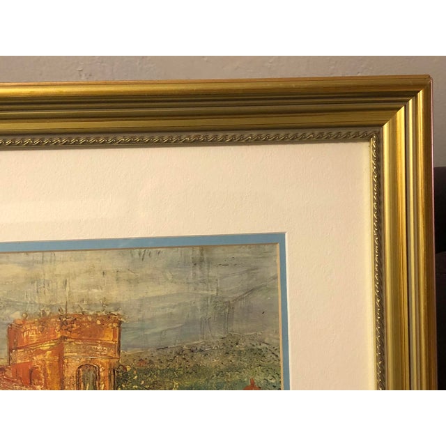 1980s Vintage Framed Edna Hibel "Lovers of Florence" Limited Edition Lithograph For Sale - Image 9 of 12