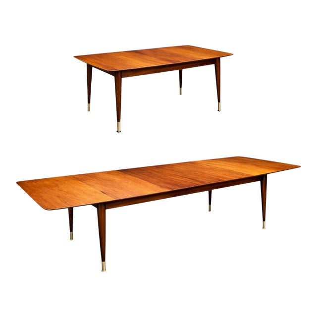 Extendable Brazilian Modern Dining Table in Caviúna Wood by Giuseppe Scapinelli, 1950s For Sale