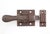 Antique transom window latch made of cast iron with a spring loaded lever. The original mounting screws are not available....