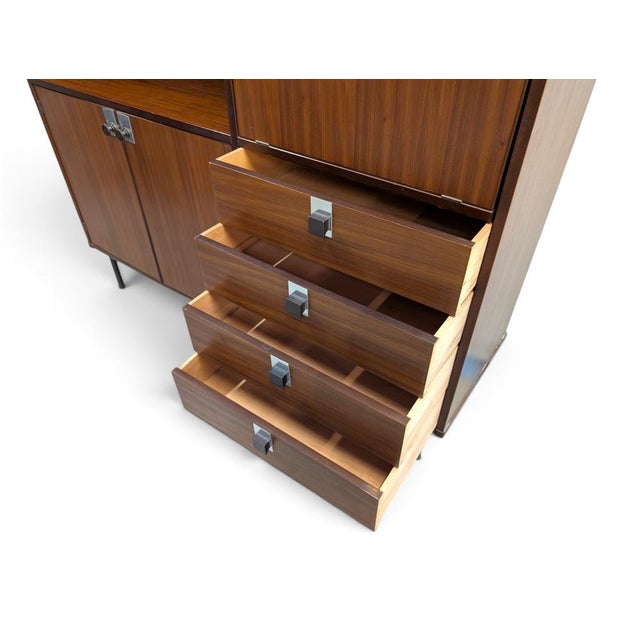 Brown Vintage Italian Multifunctional Storage Unit, 1960s For Sale - Image 8 of 14