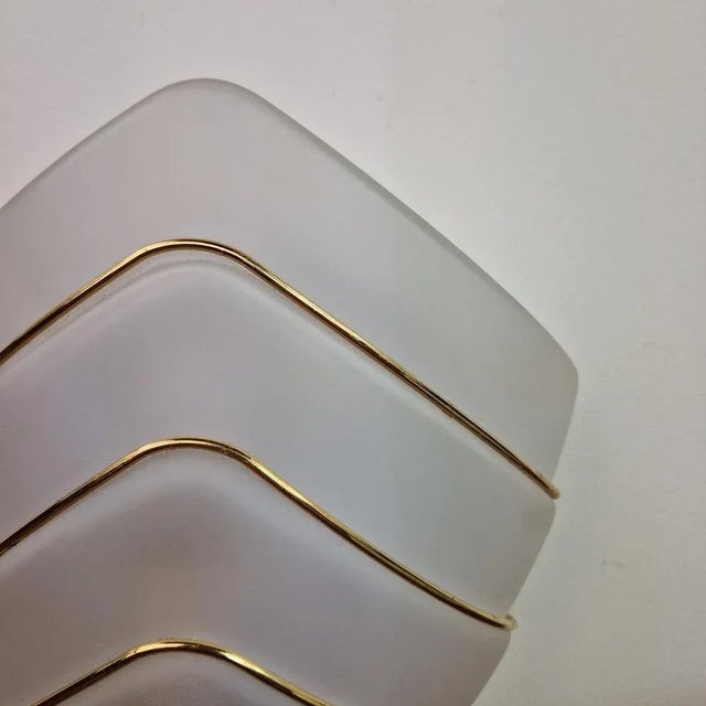 Glass Glass Wall Lamps from Massive, 1980s, Set of 2 For Sale - Image 7 of 11