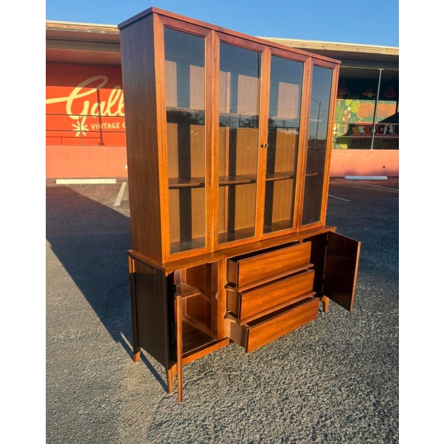 Wood Mid Century Blowing Rock Hutch For Sale - Image 7 of 12