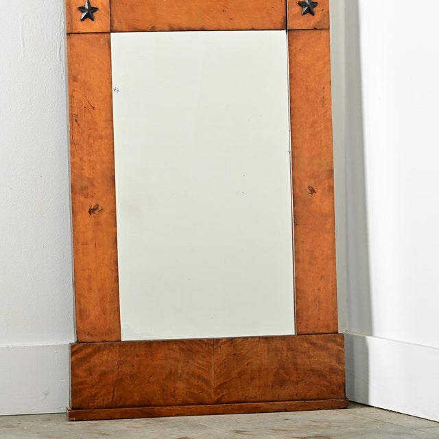 French French 19th Century Birch Biedermeier Trumeau For Sale - Image 3 of 8