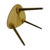 Wood Vintage Triangular Werzalit Side Table with Tapered Wood Legs, 1950s For Sale - Image 7 of 11