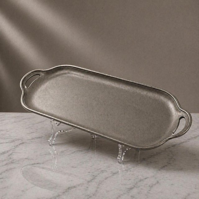 Swedish Pewter Tray from Schreuder & Olsson, Stockholm, 1950s For Sale - Image 3 of 8