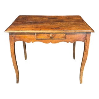 French Louis XV Walnut Side Table or Writing Desk For Sale