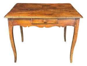 French Louis XV Walnut Side Table or Writing Desk