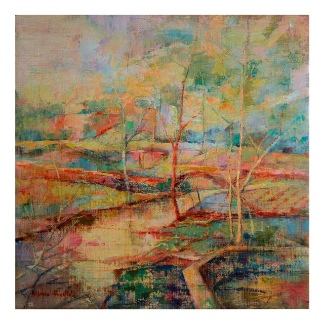 Alfonso Pragliola, Sogni Dorati Abstract Landscape, Mixed Media on Canvas, 2019 For Sale