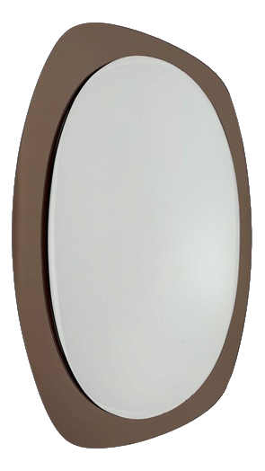 Vintage Italian Mirror with Bronzed Glass Frame, 1970s
