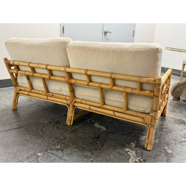 Vivai Del Sud for Wicker Works Italian Bamboo Sofa, Vintage For Sale In San Francisco - Image 6 of 12