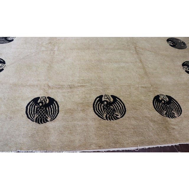 Antique Peking Chinese/Art Deco Carpet For Sale - Image 9 of 10