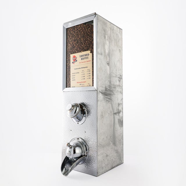 Vintage German Coffee Bean Dispenser with Chrome Front by Otto Kind, 1950s For Sale - Image 4 of 7