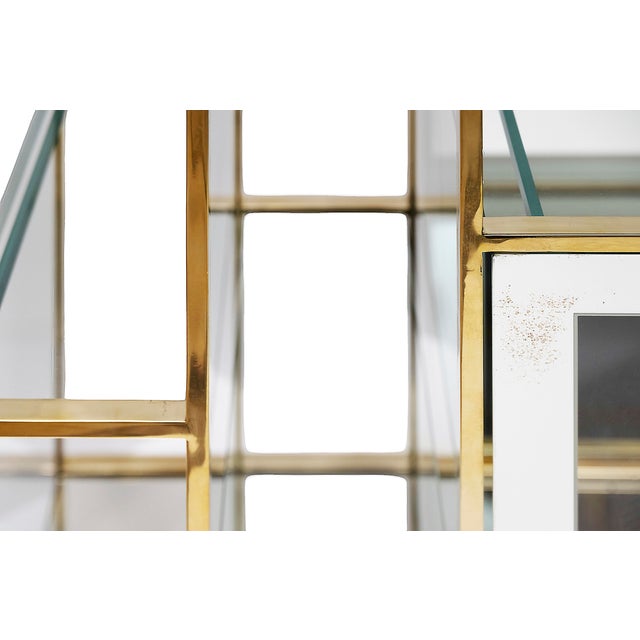 Metal Mid-Century Modern Italian Brass and Glass Console Table, 1970s For Sale - Image 7 of 9