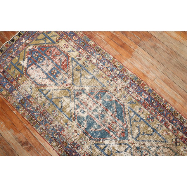 Early 20th Century Worn Distressed Zabihi Collection Tribal Persian Runner - 2'9" x 10'7" For Sale In New York - Image 6 of 7
