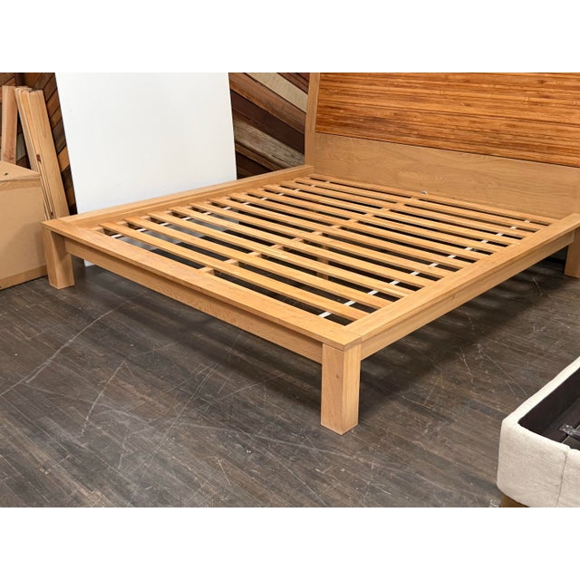 Eastern King Size Crate & Barrel Sierra Bed Frame For Sale - Image 12 of 12
