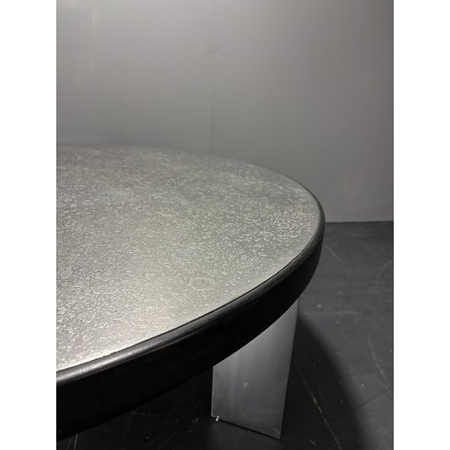Etched Chrome Metal Coffee Table by Heinz Lilienthal, Germany, 1960s For Sale - Image 6 of 16