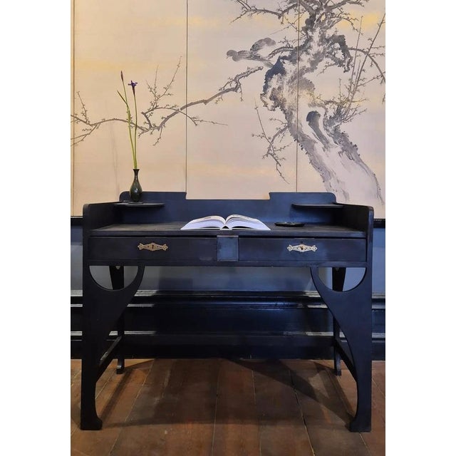 Sculptural Jugend Desk attributed to N. Boman for Oy, Finland, 1927 For Sale - Image 3 of 11