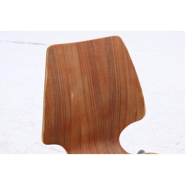 Mid-Century Chair in Laminated Wood and Steel, 1970s For Sale - Image 17 of 18