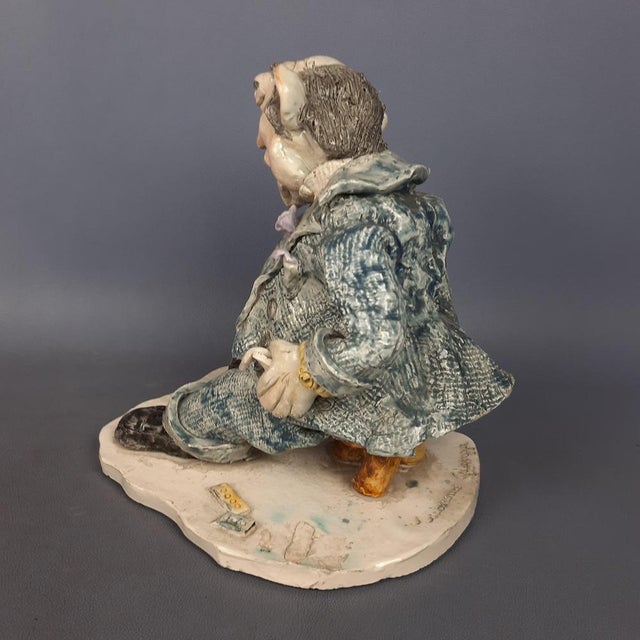 Ceramic Vintage Scalfaro Ceramic Humorous Political Figure by Maiorana Giuseppe, 1960s For Sale - Image 7 of 18