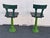 A Pair of Early 20th-Century Cast Iron Soda Fountain Swivel Stools With Greek Key Backs. For Sale - Image 4 of 18