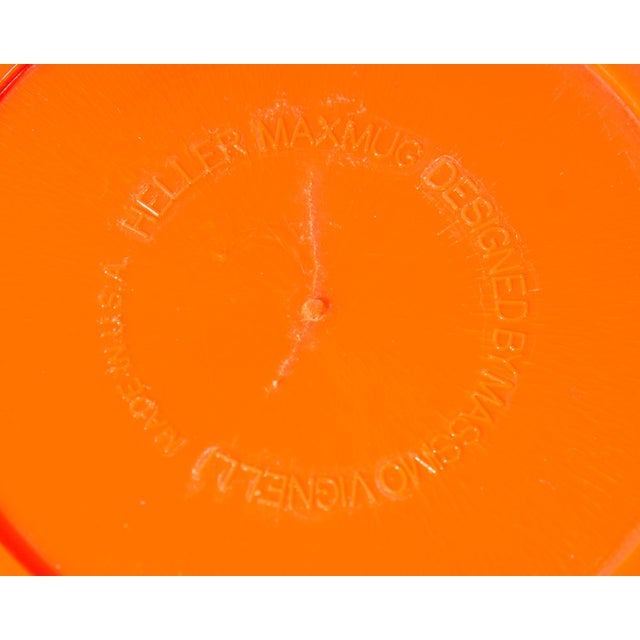 Orange Melamine Stackable Mugs, Set of 7 by Massimo Vignelli for Heller For Sale In Indianapolis - Image 6 of 6
