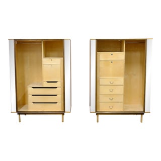 Pair of Italian Art Deco Cabinets, Attr. Paolo Buffa, Italy, 1940s (Without Doors) For Sale